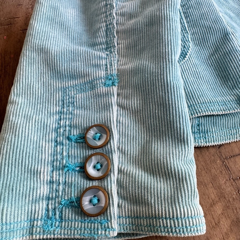 Vintage retro Faded Glory Blue Corduroy Blazer Classic Tailored Fit - Picture 8 of 8